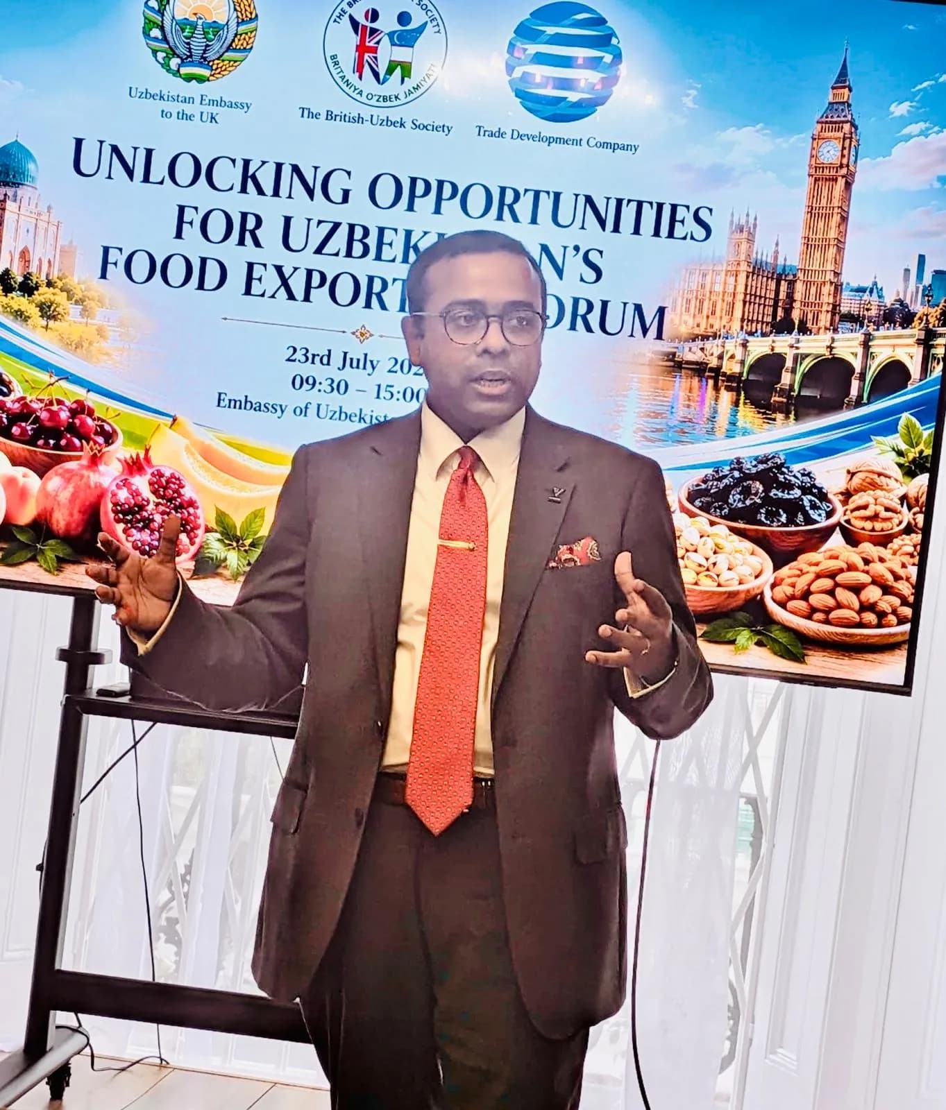 Introducing KGCP at the Uzbekistan Food Export Forum On 23rd July 2026 at the Embassy of Uzbekistan London