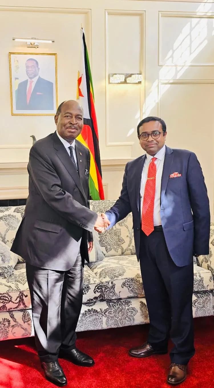 With Ambassador of Zimbabwe to UK, H.E. Retd. Colonel Christian M. Katsande