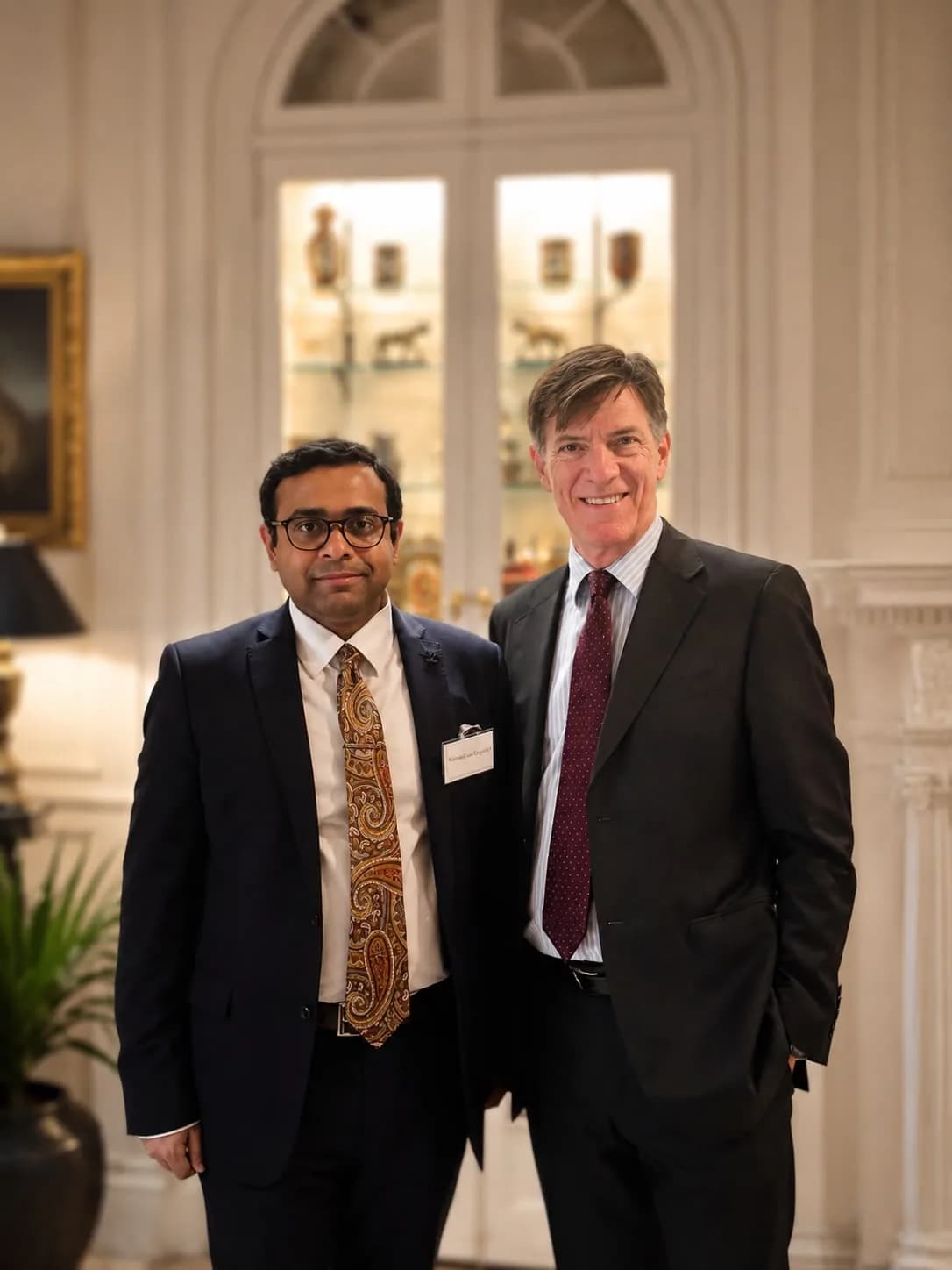 With Colin Buckley MD of British International Investment at U.K.-Nepal Economic Cooperation event on 3rd July 2026 at Nepal Embassy, London.