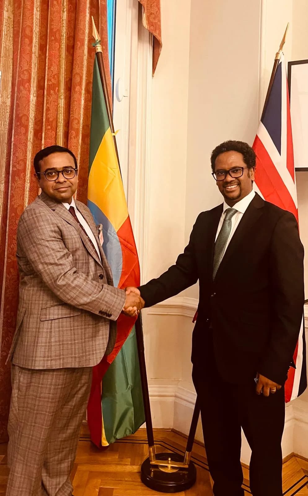With Ethiopian Ambassador H.E. Biruk Mekonnen on 15th August 2025