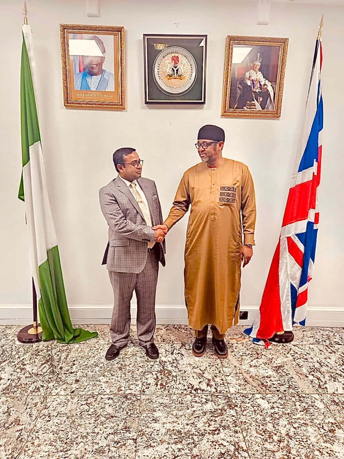 With Nigerian Ambassador to the UK H.E. Bayo