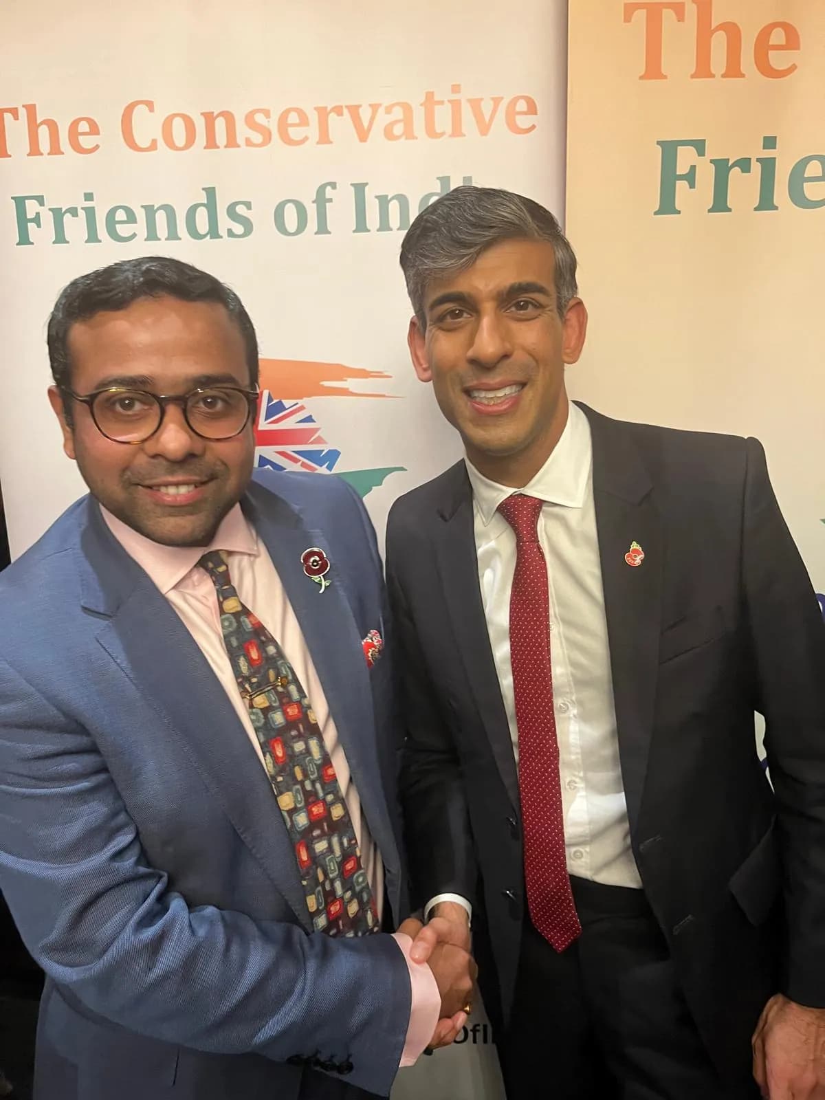 With Rishi Sunak former Prime Minister, UK on 31st October 2024 at the Taj Hotel London