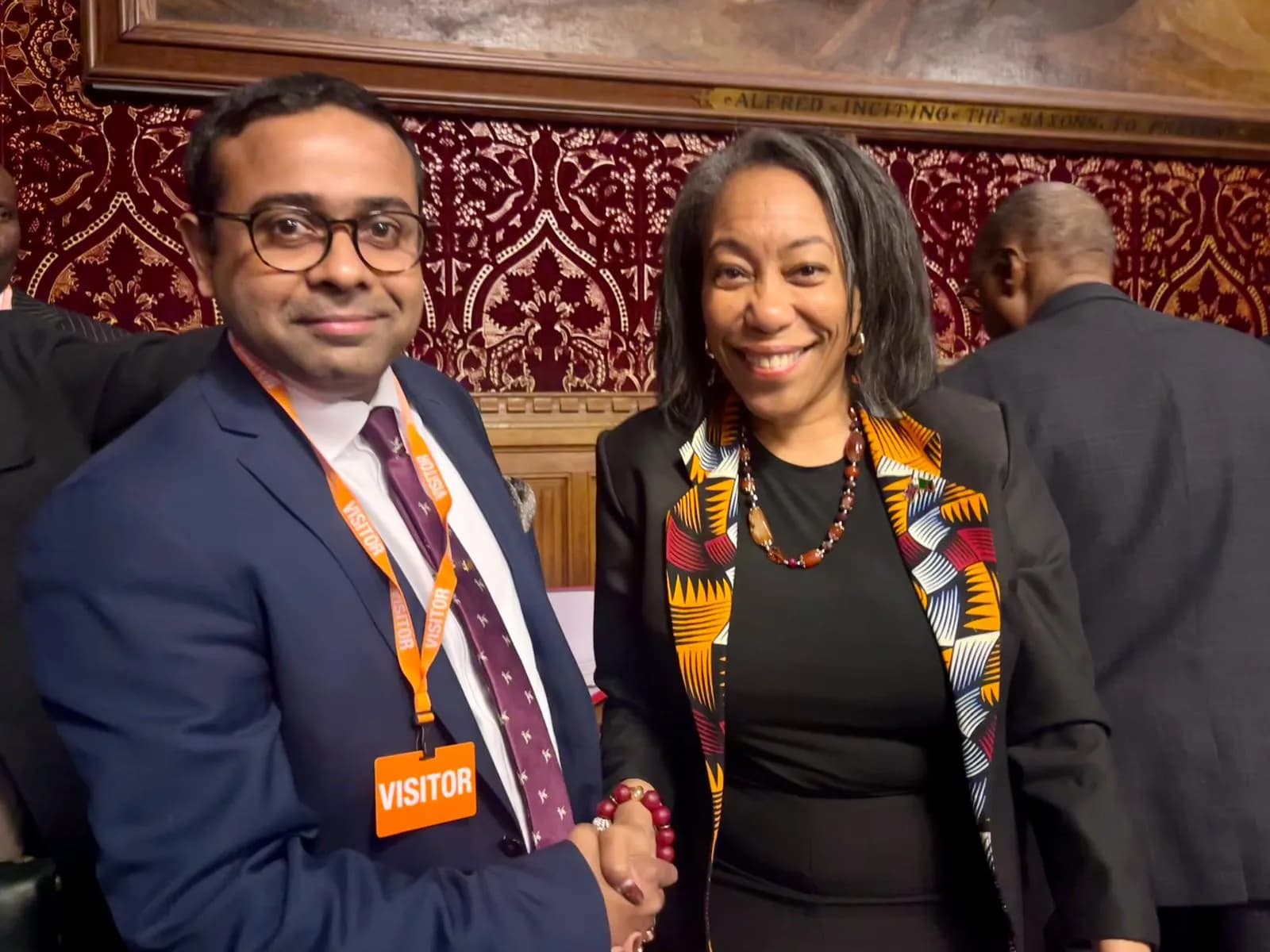 With the High Commissioner of Zambia H.E. Macenje Che Che Mazoka On 15th October at the British Parliament