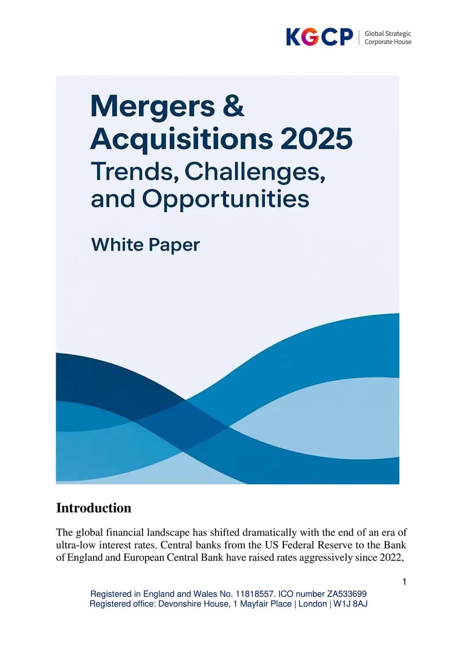 First page of Mergers & Acquisitions